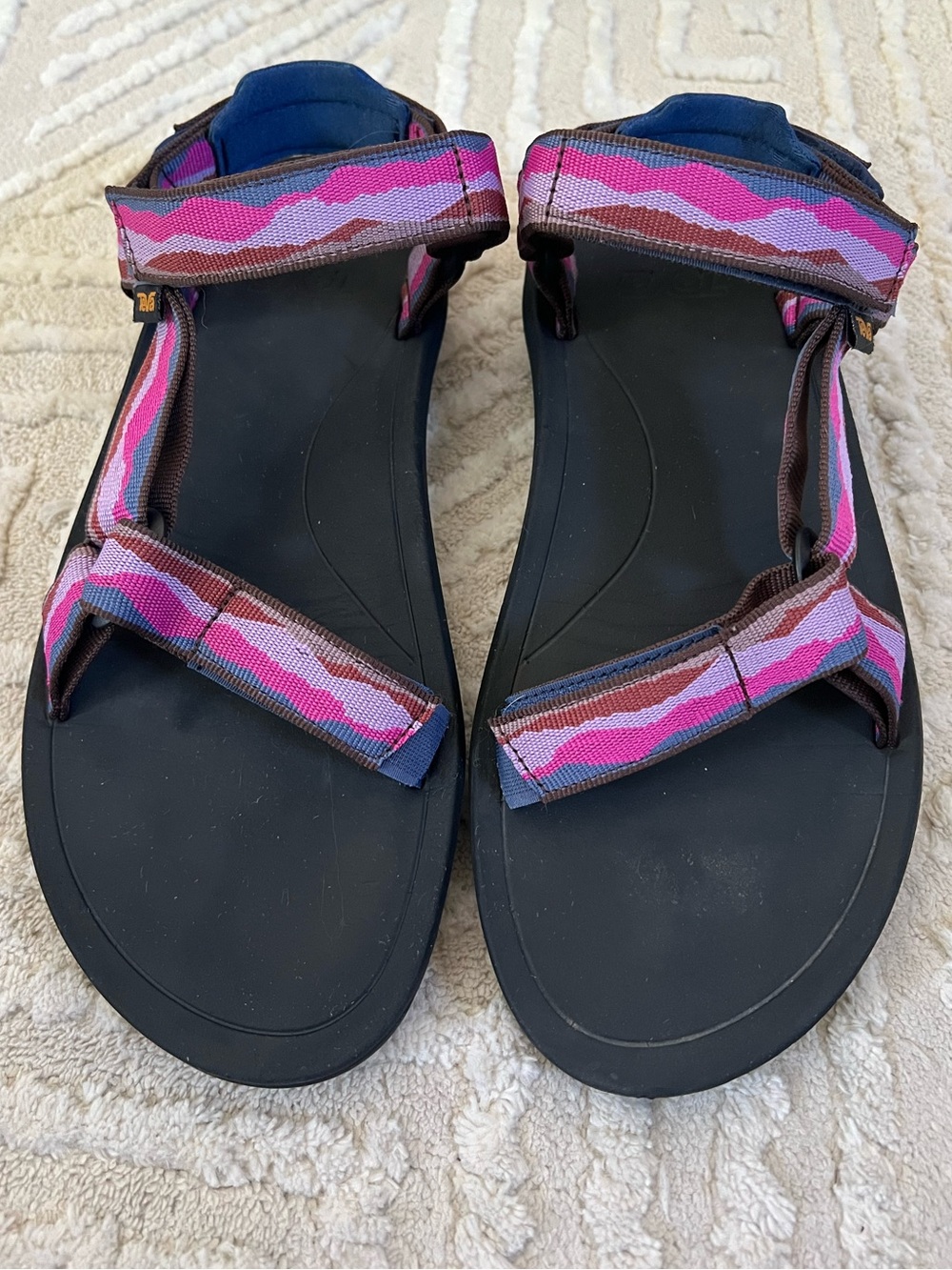 Teva Women’s 9 / Men’s 7 EU 40 Pink Stripe Sport Water Sandals Adjustable Straps - Picture 3 of 9